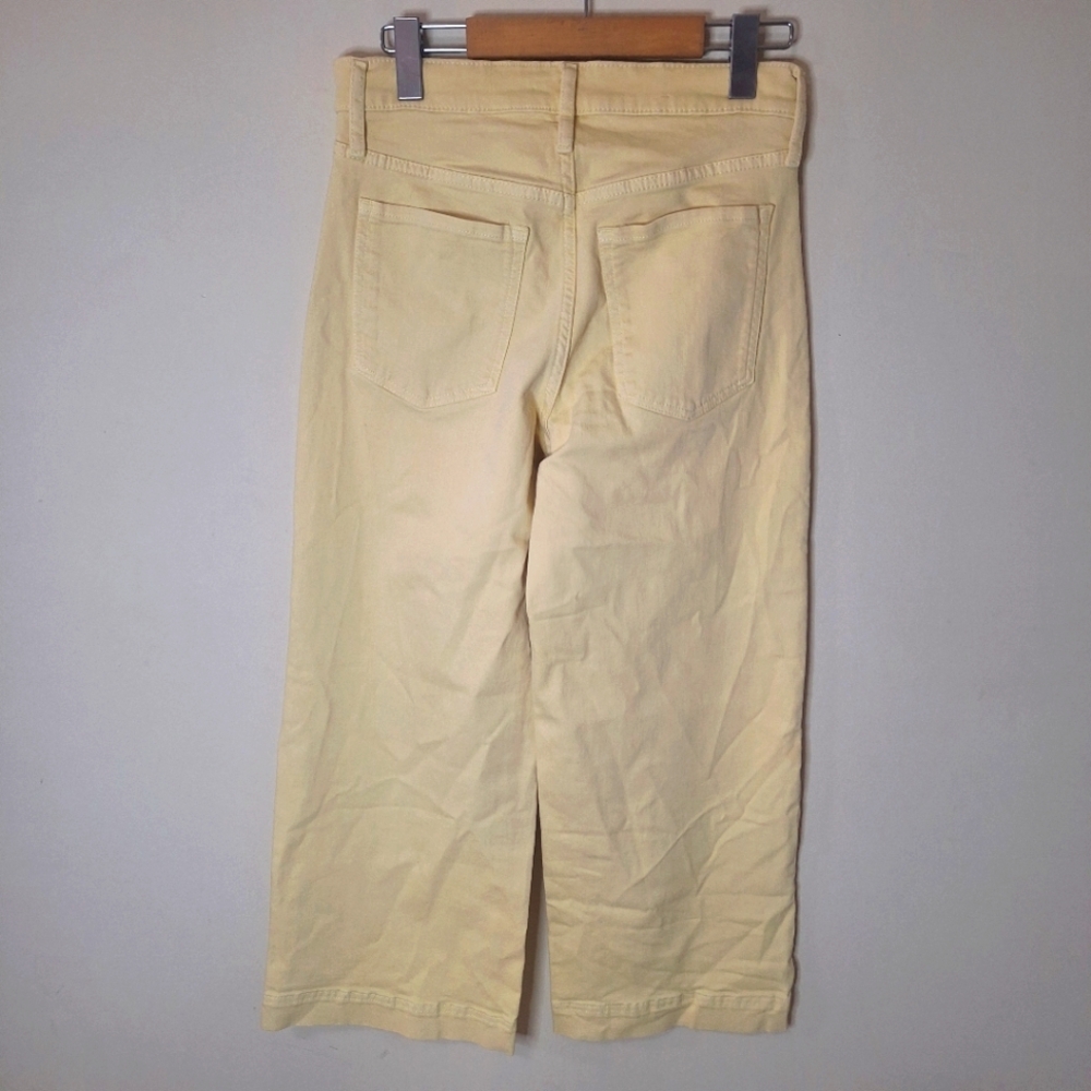 Banana Republic high rise cropped pants pale citrus SZ 26 - Picture 4 of 8